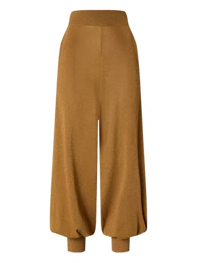 Pinko Cuffed Trousers In Brown