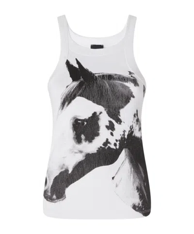 PINKO PINKO X PATRICK MCDOWELL HORSE PRINT RIBBED VEST
