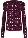 Pinko Cut-out Cardigan In Red