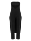 Pinko Belted Strapless Midi Jumpsuit In Black