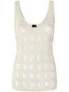 Pinko Cut-out Knit Top In White