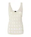 Pinko Cut-out Knit Top In White