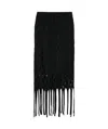 Pinko Skirt With Fringes In Black