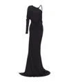 Pinko Crepe Interlock Mermaid Dress In Black