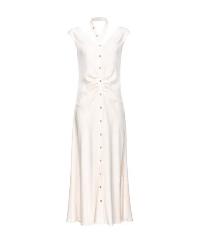 Pinko Cut-out Shirtdress In  Rose Fumé Blanc
