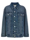 Pinko Dakar Giubbino Embellished Denim Jacket In Blue