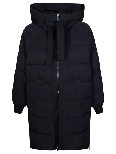 Pinko Dalia Quilted Padded Technical Fabric Jacket In Nero
