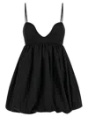 Pinko Spaghetti Strap Sweetheart Gathered Flare Dress In Black