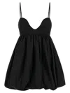 Pinko Spaghetti Strap Sweetheart Gathered Flare Dress In Black