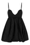 Pinko Spaghetti Strap Sweetheart Gathered Flare Dress In Black