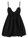 Pinko Spaghetti Strap Sweetheart Gathered Flare Dress In Black
