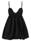 Pinko Spaghetti Strap Sweetheart Gathered Flare Dress In Black