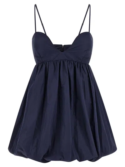 Pinko Sweetheart-neckline Puffball Dress In Blue