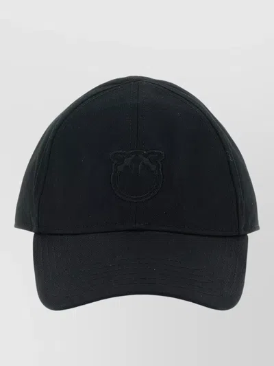 Pinko Dance Style Cap Curved Brim Design In Black