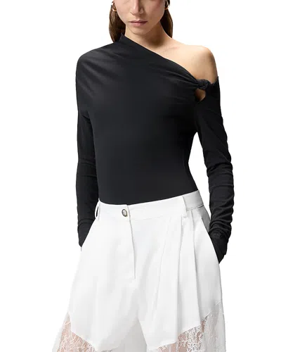 Pinko Daphne Jersey Bodysuit In Black