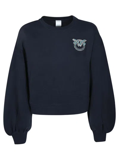 Pinko Dark Blue Cotton Sweatshirt