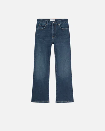 Pinko Dark Denim Bootcut Jeans In Dark Vintage Wash