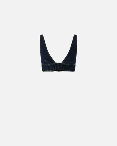 PINKO BRALETTE EN DENIM FONCÉ