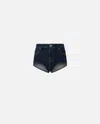 Pinko Denim Shorts With Front And Back Pockets In Délavage Rinse