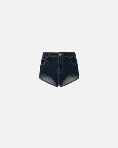 PINKO SHORT MOULANT EN DENIM FONCÉ