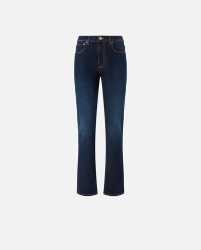 PINKO JEAN STRAIGHT-FIT FONCÉ FENDU