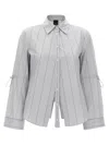 Pinko Striped Collar Shirt With Adjustable Ties