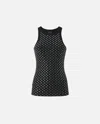 Pinko Fitted Sleeveless Top Featuring Stud Embellishments In Black