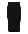 Pinko Knitted Pencil Skirt Embossed Waistband In Black