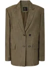 Pinko Decorative Buttons Blazer In Brown