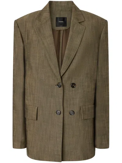 Pinko Decorative Buttons Blazer In Brown