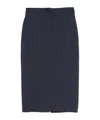 Pinko Decorative-stitching Midi Skirt In Black
