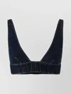 PINKO DENIM CROP TOP ADJUSTABLE STRAPS