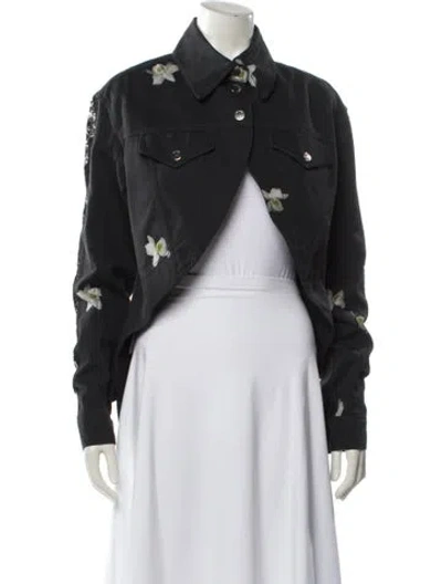 Pre-owned Pinko Denim Jacket In Black