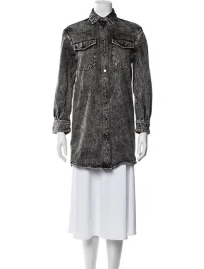 Pre-owned Pinko Denim Jacket In Gray