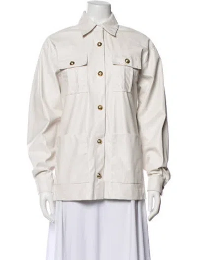 Pre-owned Pinko Denim Jacket In Neutral