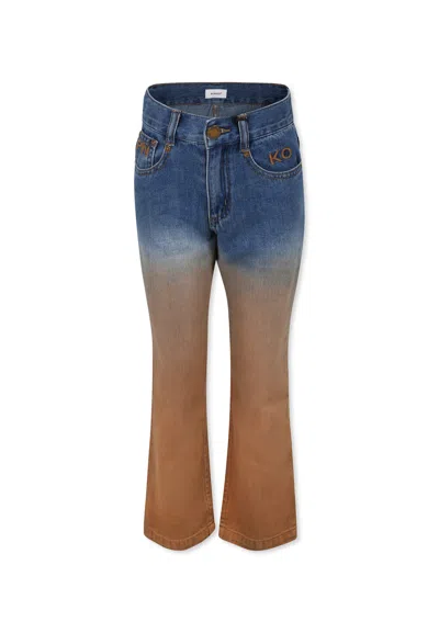 Pinko Kids' Denim Jeans For Girl With Logo