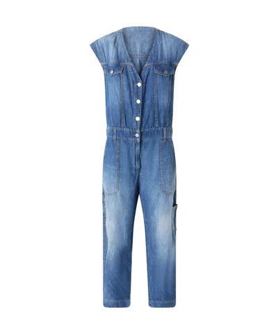PINKO PINKO SLEEVELESS DENIM JUMPSUIT
