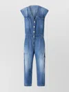 Pinko Denim Jumpsuit With Belt Loops And Pockets