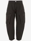 Pinko Black Multi Pocket Pant In Marrone - Caffe
