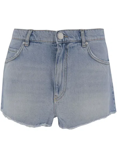 Pinko Denim Shorts In 蓝色