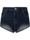 Pinko Denim Shorts With Front And Back Pockets In Blue