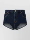 Pinko Denim Shorts With Front And Back Pockets