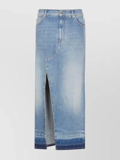 PINKO DENIM SKIRT WITH BACK POCKETS AND FRONT SLIT