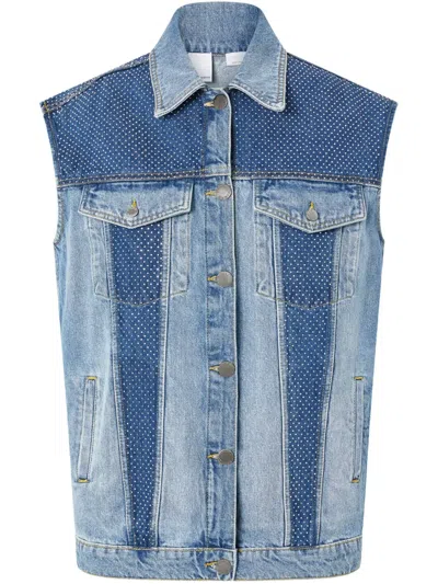 PINKO DENIM SLEEVELESS JACKET