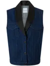 Pinko Denim Vest In Blue