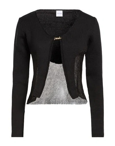 Pinko Denim Woman Cardigan Black Size M Cotton, Polyamide