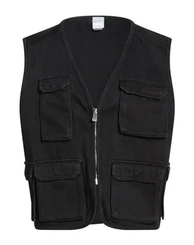 Pinko Denim Woman Denim Outerwear Black Size M Cotton