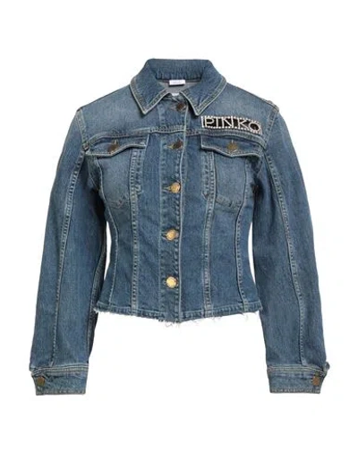 Pinko Denim Woman Denim Outerwear Blue Size 2 Cotton, Elastane