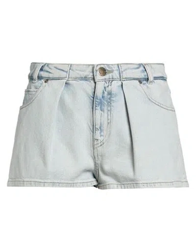 Pinko Denim Woman Denim Shorts Blue Size 29 Cotton, Elastomultiester