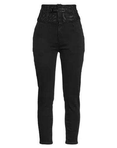 Pinko Denim Woman Jeans Black Size 4 Cotton, Elastane, Polyamide
